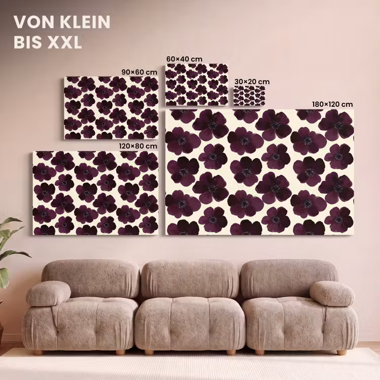 Bloemen - Aquarel - Paars canvas 2cm klein 34 -Xsfeer8_DE