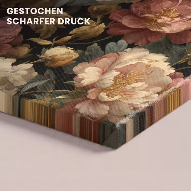 Bloemen - Barok - Patroon - Roze - Crème canvas 2cm klein 34 -uniquesellingpoint_afwerking-onlywow_DE