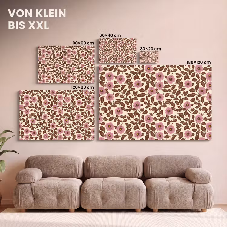 Bloemen - Bladeren - Kleurrijk canvas 2cm klein 34 -Xsfeer8_DE