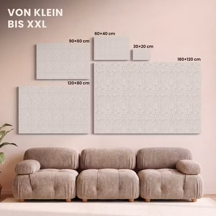 Bloemen - Bladeren - Licht - Taupe canvas 2cm klein 34 -Xsfeer8_DE