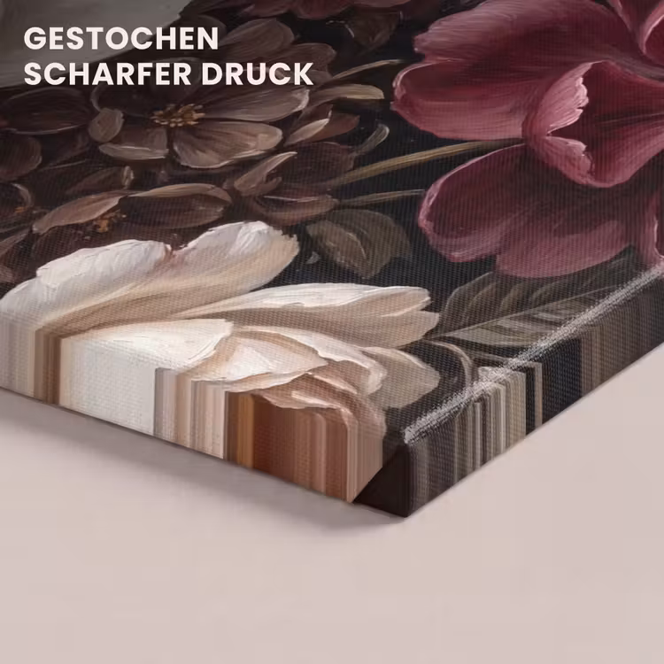 Bloemen - Boeket - Klassiek - Donker - Rood canvas 2cm klein -closeup_print_DE