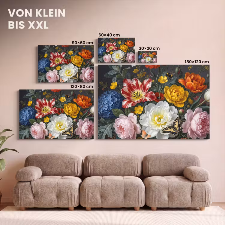 Bloemen - Boeket - Klassiek - Kleurrijk - Natuur canvas 2cm klein -Xsfeer8_DE