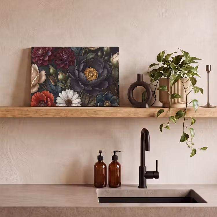 Bloemen - Boeket - Natuur - Klassiek - Weelderig canvas 2cm klein -sfeer3