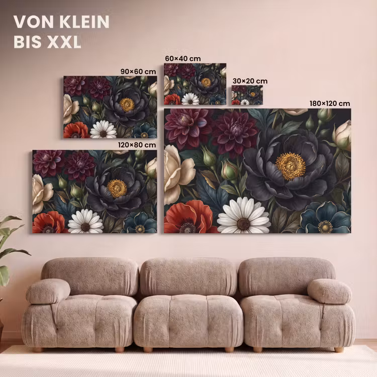 Bloemen - Boeket - Natuur - Klassiek - Weelderig canvas 2cm klein -Xsfeer8_DE