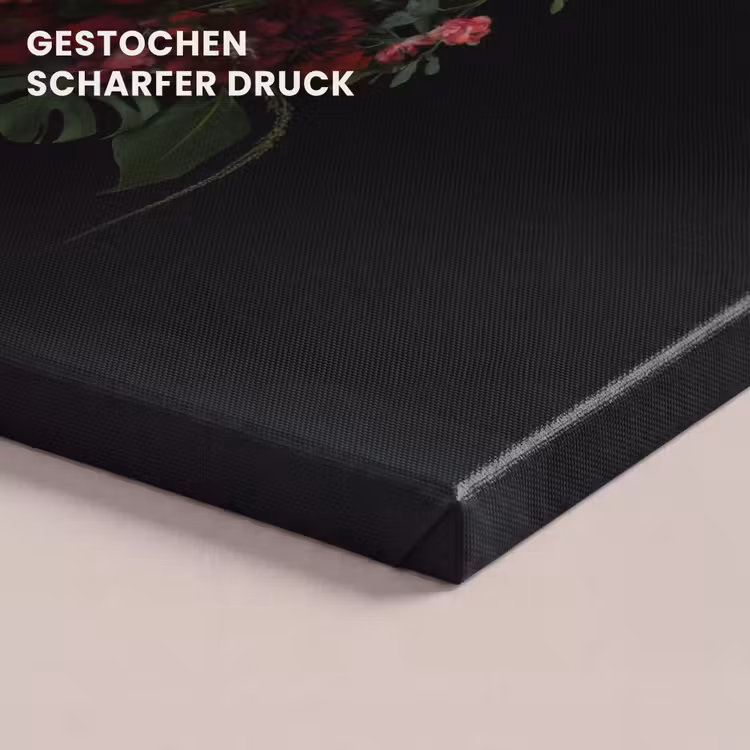 Bloemen - Boeket - Sierlijk canvas 2cm klein -uniquesellingpoint_afwerking-onlywow_DE