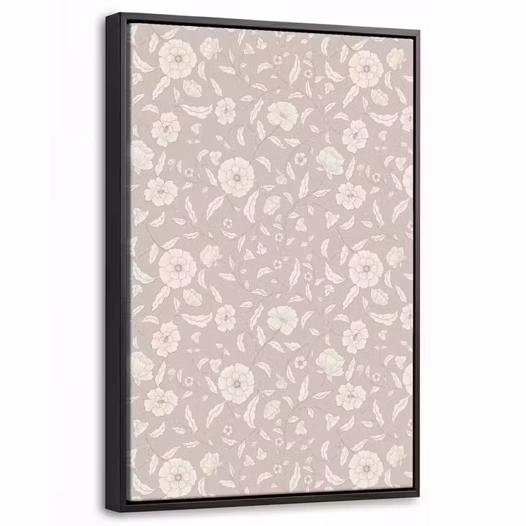 Bloemen - Blaadjes - Patroon Canvas met baklijst klein 1125 -threedimensional_3d_global