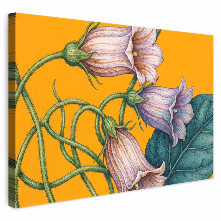 Leinwandbild - Blumen – Botanik – Gelb - Bloemen - Botanisch - Geel canvas 2cm klein