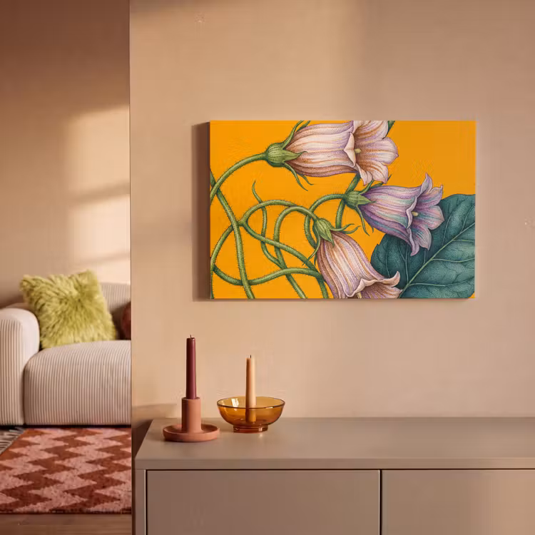 Leinwandbild - Blumen – Botanik – Gelb - Bloemen - Botanisch - Geel canvas 2cm klein