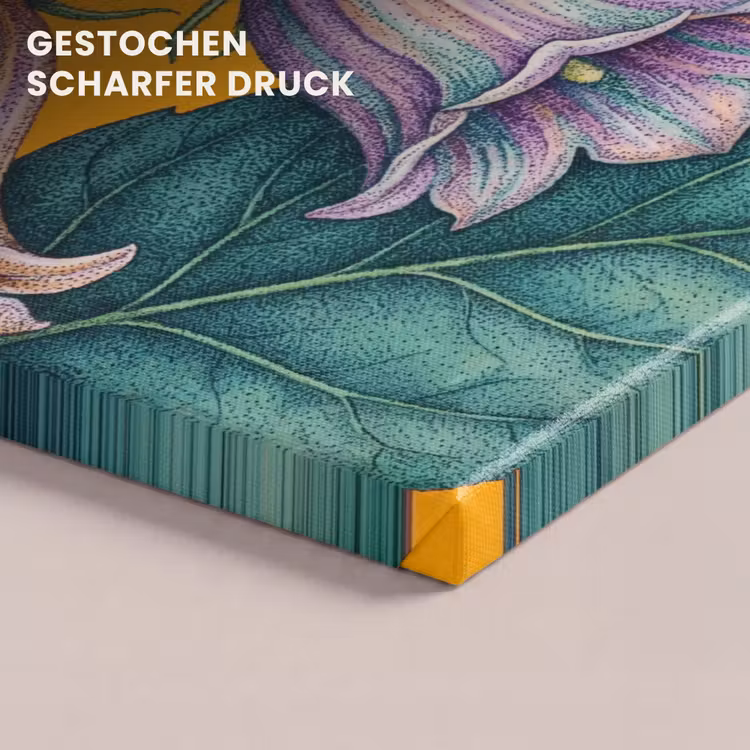 Leinwandbild - Blumen – Botanik – Gelb - Bloemen - Botanisch - Geel canvas 2cm klein