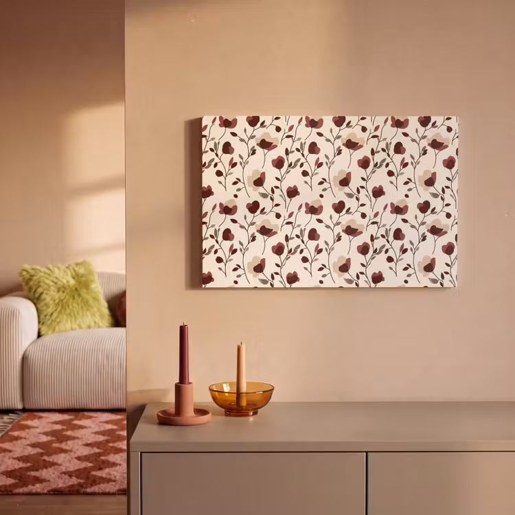Bloemen - Botanisch - Bordeaux canvas 2cm klein 34 -sfeer1