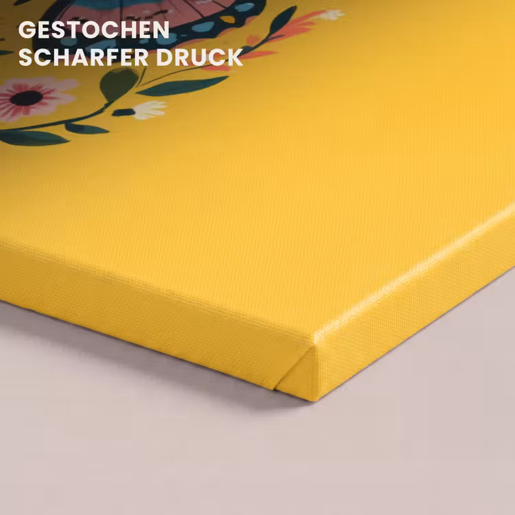 Bloemen - Kleurrijk - Vlinder - Sierlijk canvas 2cm klein -uniquesellingpoint_afwerking-onlywow_DE