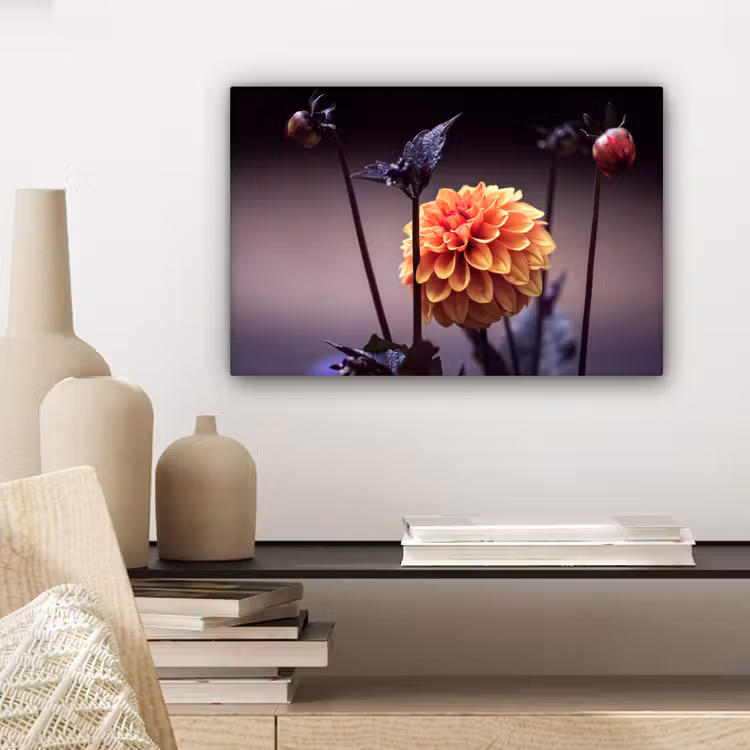 Bloemen - Chrysant - Macro - Planten canvas 2cm klein -sfeer6