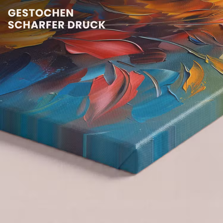 Bloemen - Dahlia - Kunst - Oranje - Watercolor canvas 2cm klein -uniquesellingpoint_afwerking-onlywow_DE