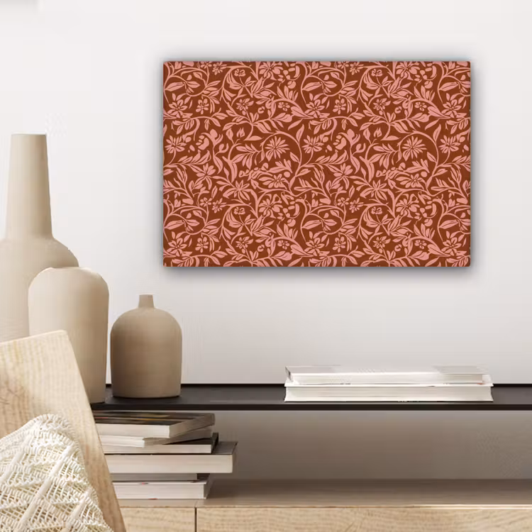 Bloemen - Print - Roze canvas 2cm klein 34 -closeup_print_DE