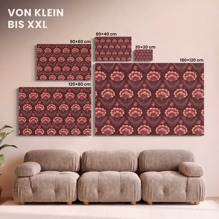 Bloemen - Waaier - Paars canvas 2cm klein 34 -Xsfeer8_DE