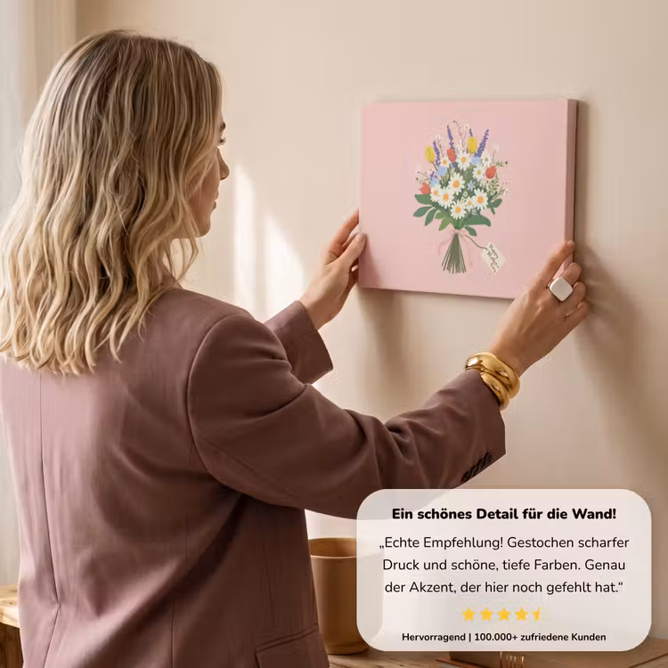 Bloemen - Lint - Kaartje canvas 2cm klein -sfeer3
