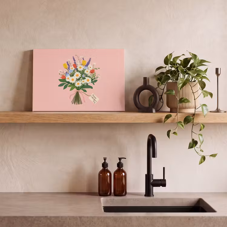 Bloemen - Lint - Kaartje canvas 2cm klein -sfeer6