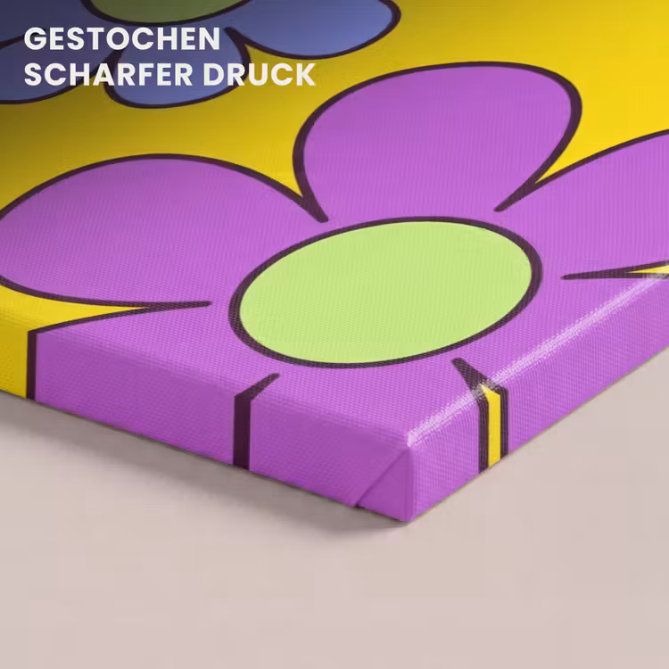 Bloemen - Illustratie - Kleurrijk canvas 2cm klein -uniquesellingpoint_afwerking-onlywow_DE