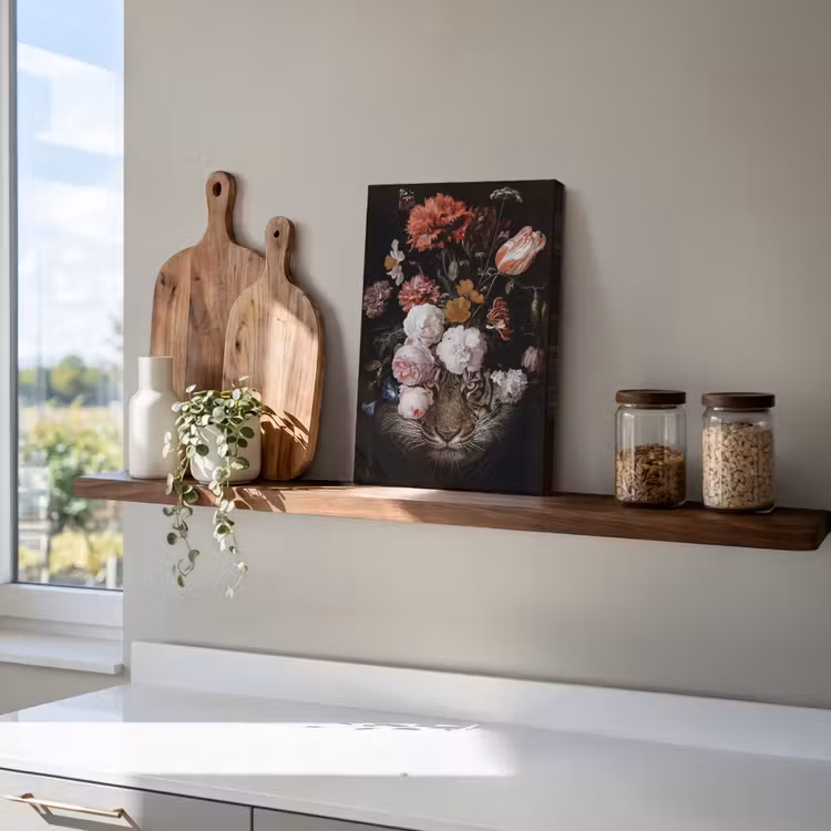 Bloemen - Jan Davidsz de Heem - Tijger - Schilderij - Stilleven - Oude meesters canvas 2cm klein -atmosphere_sfeer3_global