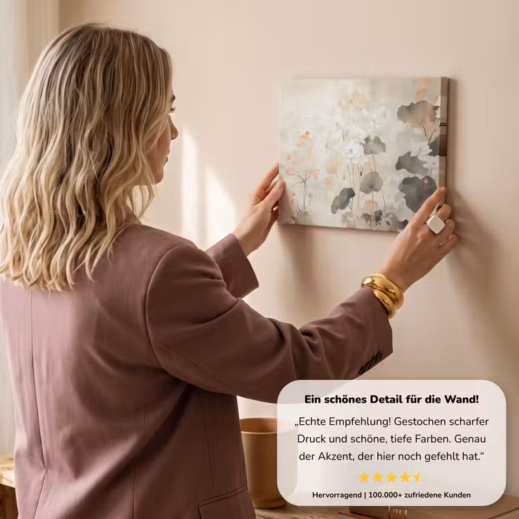 Bloemen - Japandi - Wabi sabi canvas 2cm klein -sfeer3