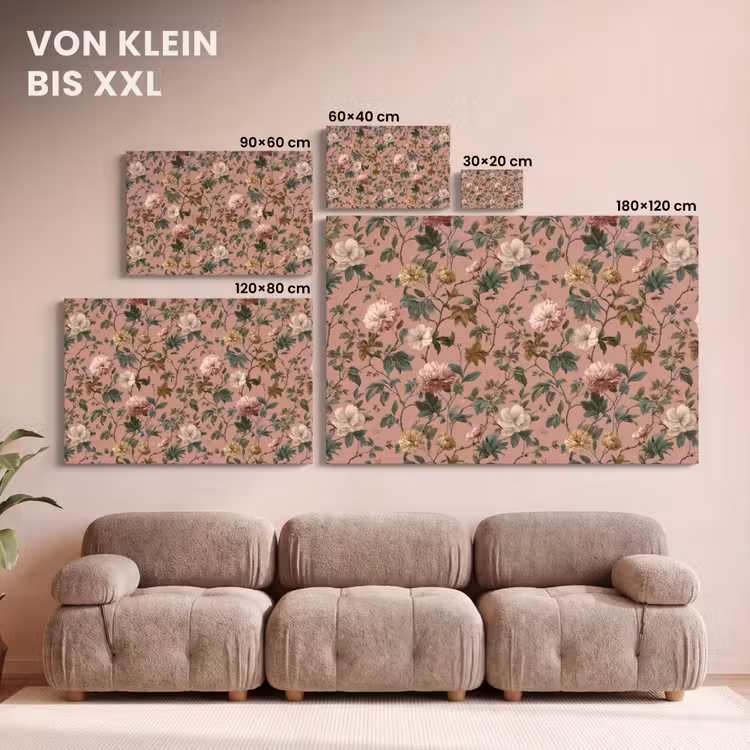 Bloemen - Klassiek - Roze canvas 2cm klein 34 -Xsfeer8_DE