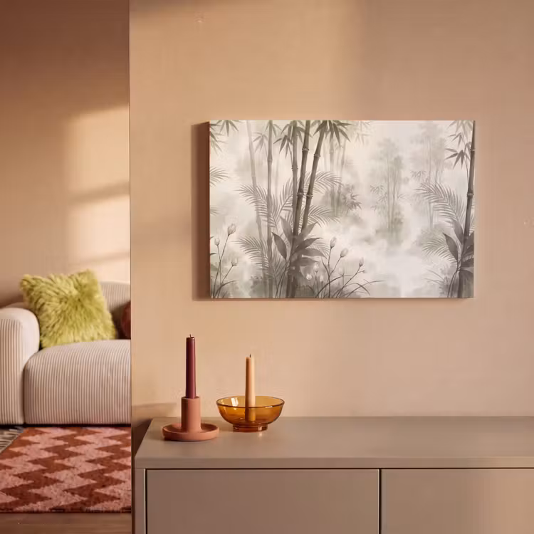 Bloemen - Knop - Tuin - Illustratie - Wit canvas 2cm klein -sfeer1