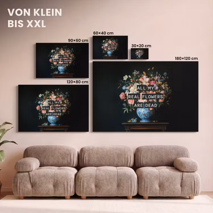 Bloemen - Art - Pastel - Quotes canvas 2cm klein -Xsfeer8_DE