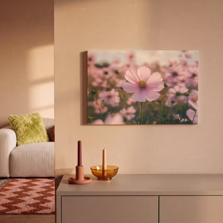 Bloemen - Paars - Wazig canvas 2cm klein -sfeer1
