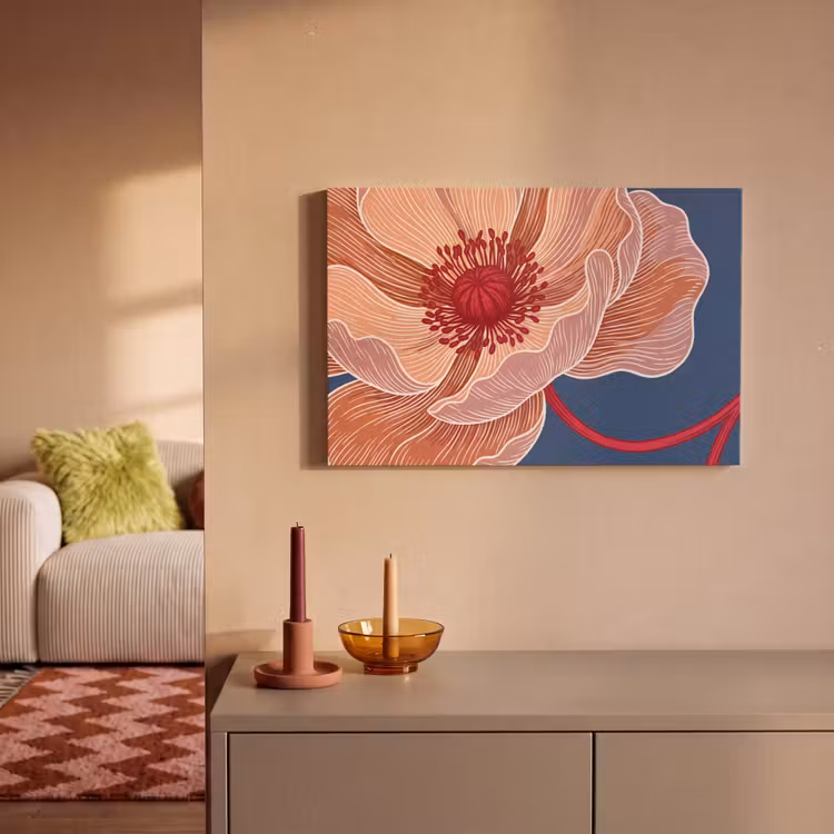 Leinwandbild - Blumen – Modern – Abstrakt - Bloemen - Modern - Abstract canvas 2cm klein