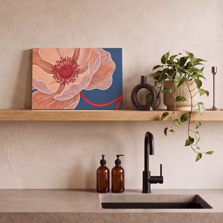 Leinwandbild - Blumen – Modern – Abstrakt - Bloemen - Modern - Abstract canvas 2cm klein