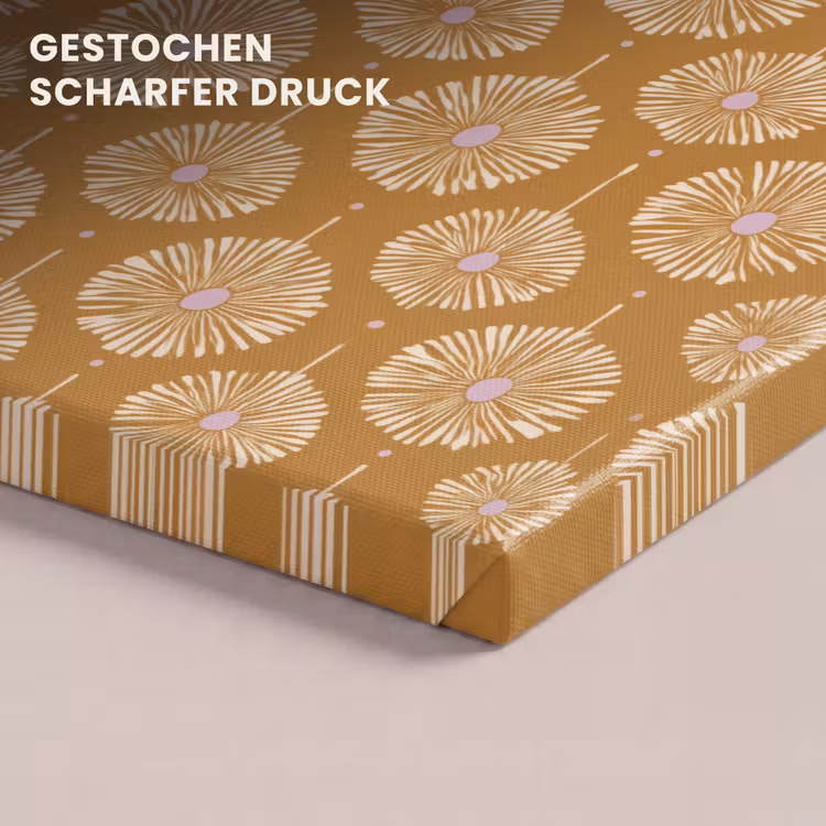 Bloemen - Modern - Oker canvas 2cm klein 34 -closeup_print_DE