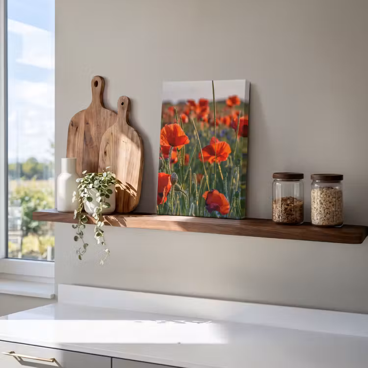 Bloemen - Klaprozen - Natuur - Rood canvas 2cm klein -uniquesellingpoint_afwerking-onlywow_DE