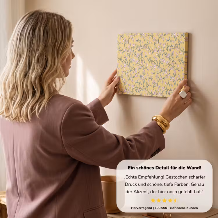 Bloemen - Motief - Geel canvas 2cm klein 34 -sfeer3
