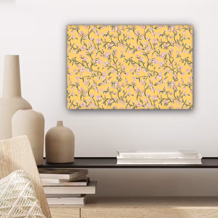 Bloemen - Motief - Geel canvas 2cm klein 34 -closeup_print_DE