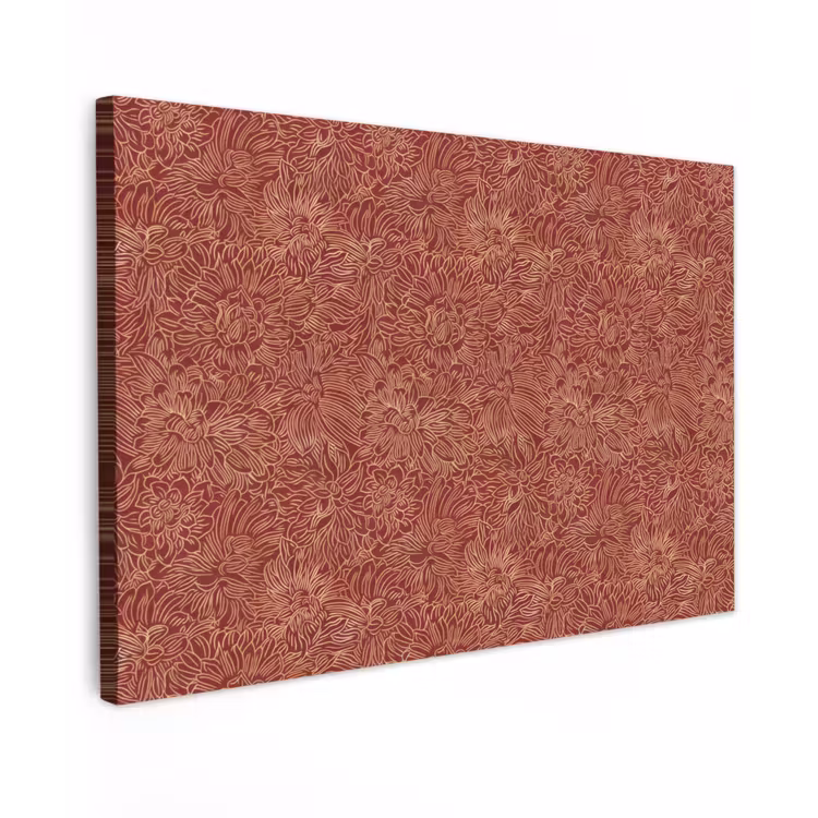 Bloemen - Motief - Rood canvas 2cm klein 34 -z3d