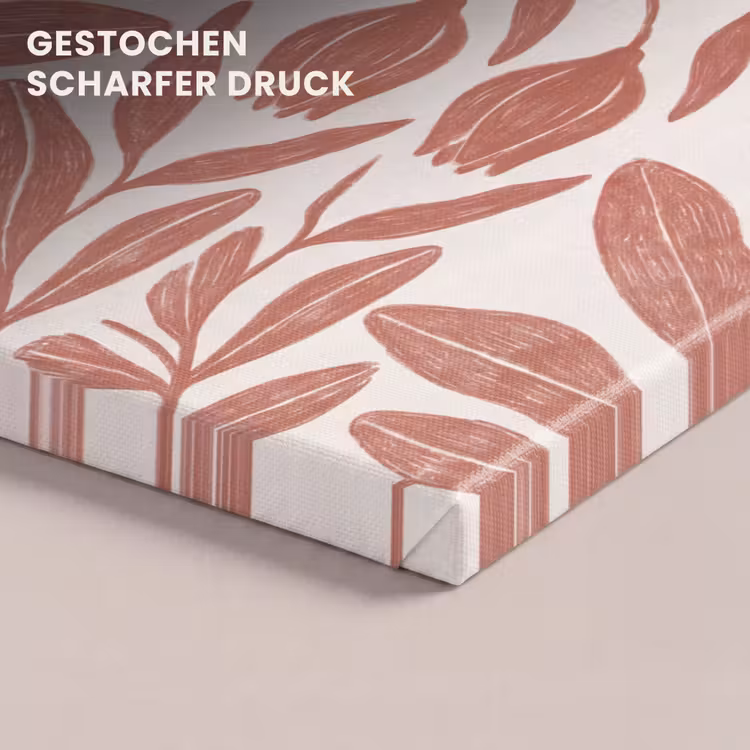 Bloemen - Patroon - Modern - Natuur - Bruin canvas 2cm klein -closeup_print_DE