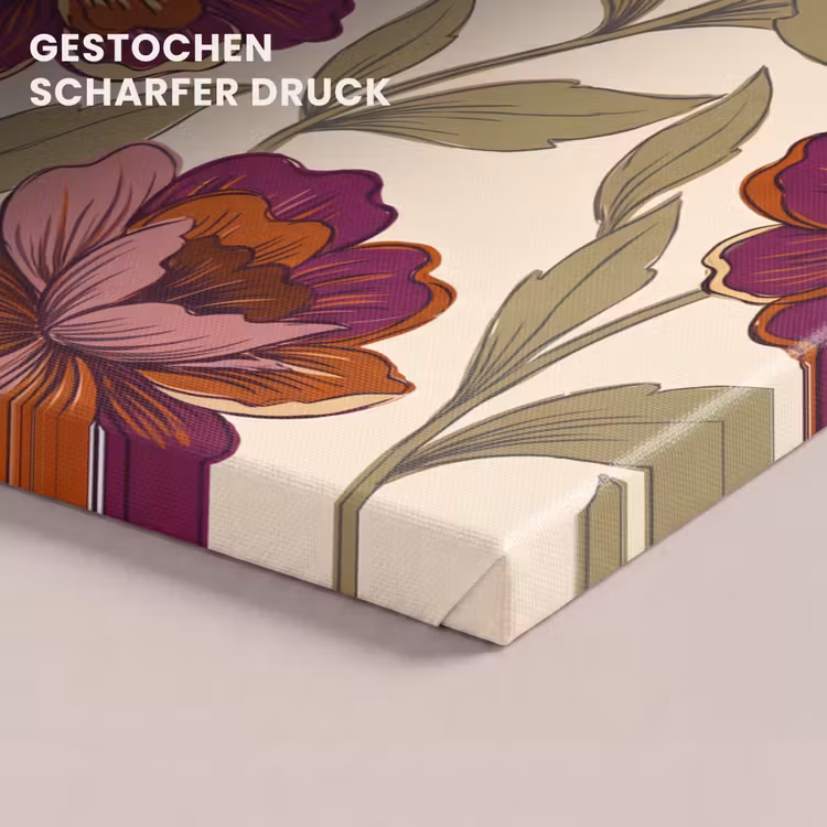 Bloemen - Patroon - Natuur - Modern - Paars canvas 2cm klein -closeup_print_DE