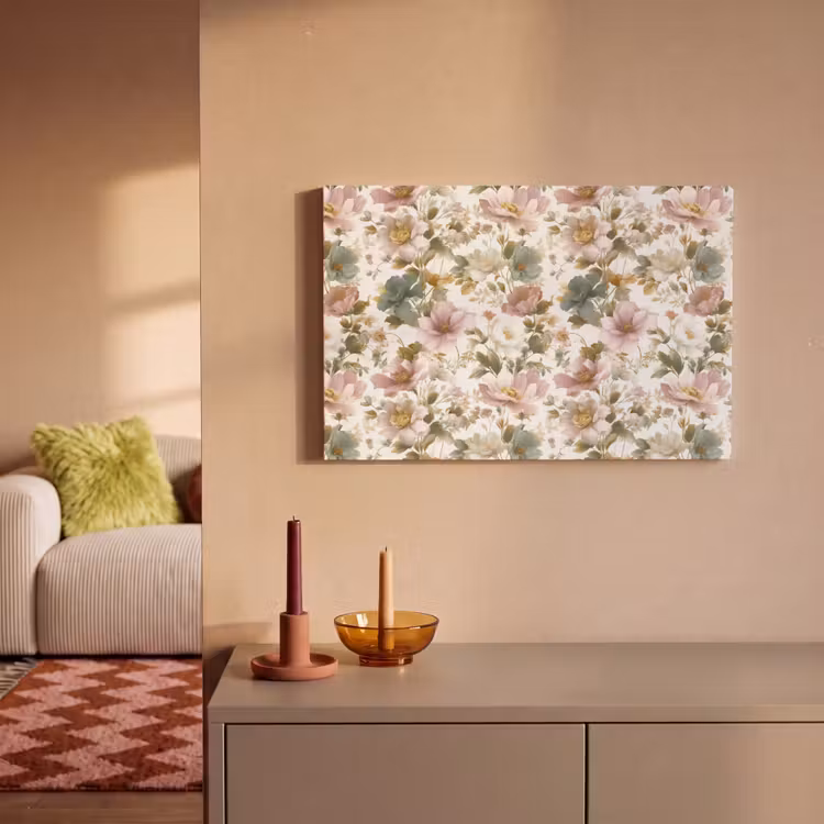 Bloemen - Patroon - Pastel canvas 2cm klein 34 -sfeer1
