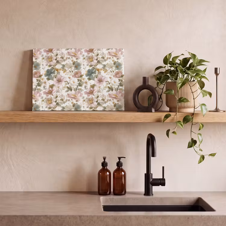 Bloemen - Patroon - Pastel canvas 2cm klein 34 -sfeer3