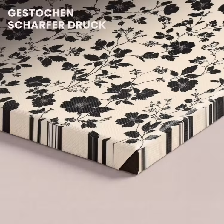 Bloemen - Dessin - Zwart canvas 2cm klein 34 -closeup_print_DE