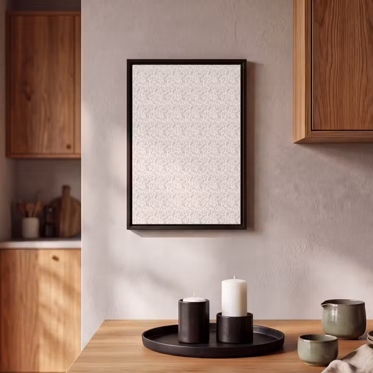 Bloemen - Patroon - Taupe Canvas met baklijst klein 1125 -atmosphere_sfeer2_global