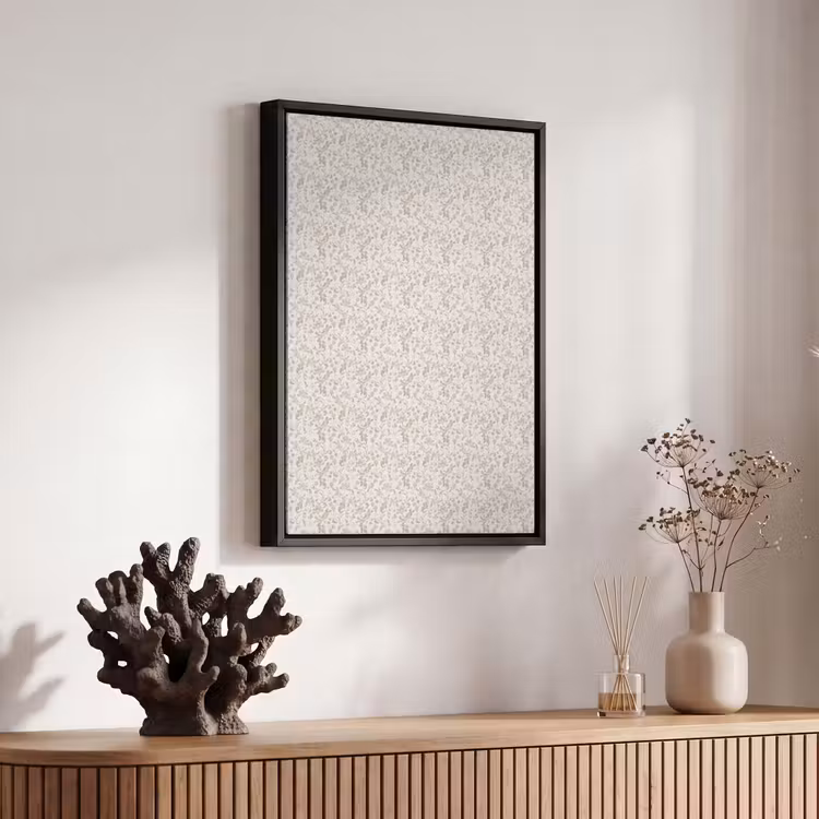 Bloemen - Patroon - Taupe Canvas met baklijst klein 1125 -atmosphere_sfeer4_global