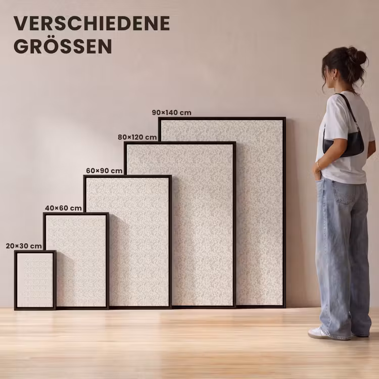 Bloemen - Patroon - Taupe Canvas met baklijst klein 1125 -comparison_formatenoverzicht_DE