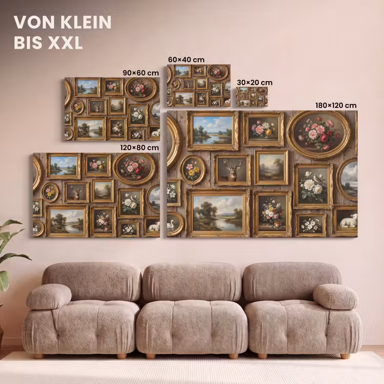 Bloemen - Rozen - Klassiek - Vaas - Kleurrijk canvas 2cm klein -Xsfeer8_DE