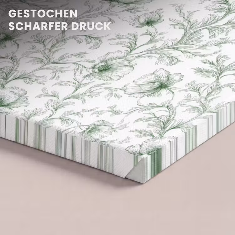 Bloemen - Getekend - Groen canvas 2cm klein 34 -uniquesellingpoint_afwerking-onlywow_DE