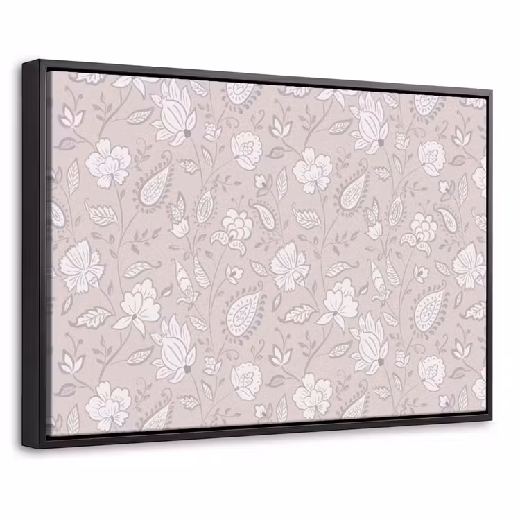Bloemen - Getekend - Lavendel Canvas met baklijst klein 1125 -threedimensional_3d_global