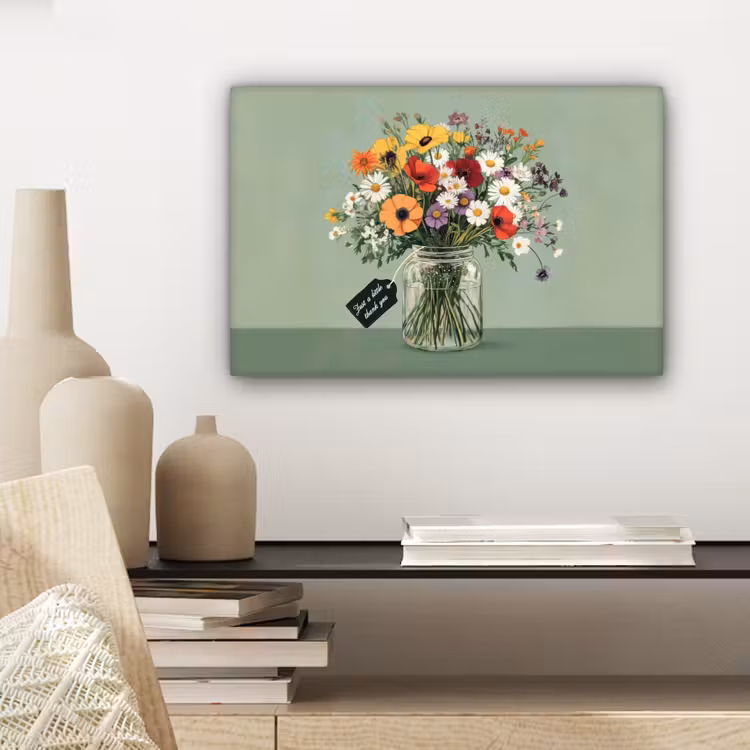 Bloemen - Vaas - Kaartje canvas 2cm klein -closeup_print_DE