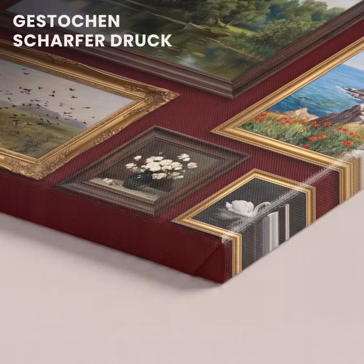Bloemen - Vaas - Klassiek - Kunst - Rood canvas 2cm klein -closeup_print_DE