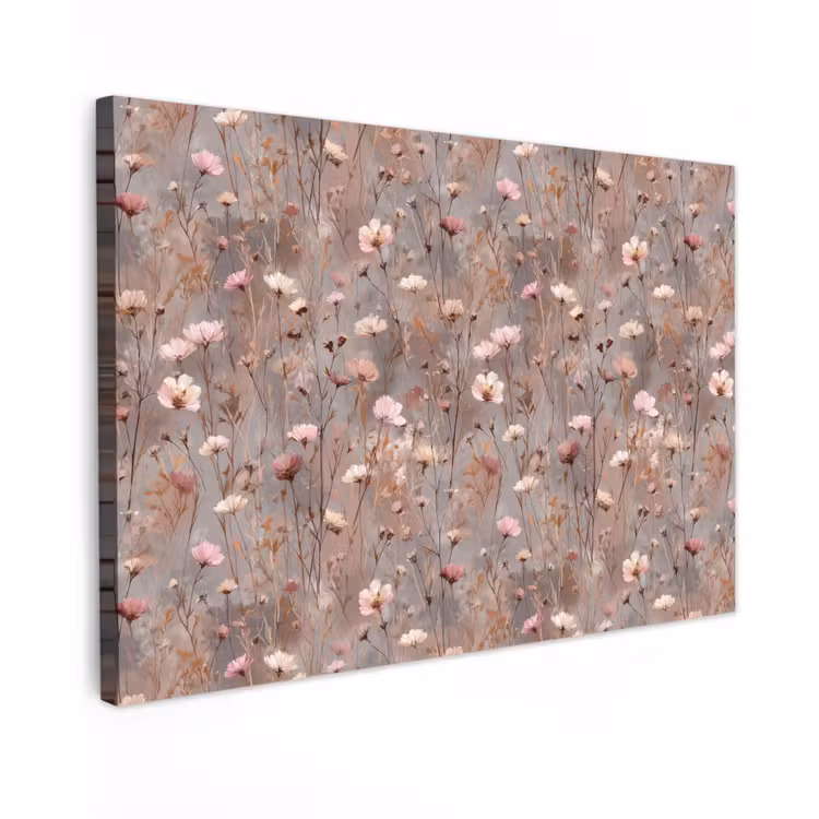 Bloemen - Wild - Pastel canvas 2cm klein 34 -z3d