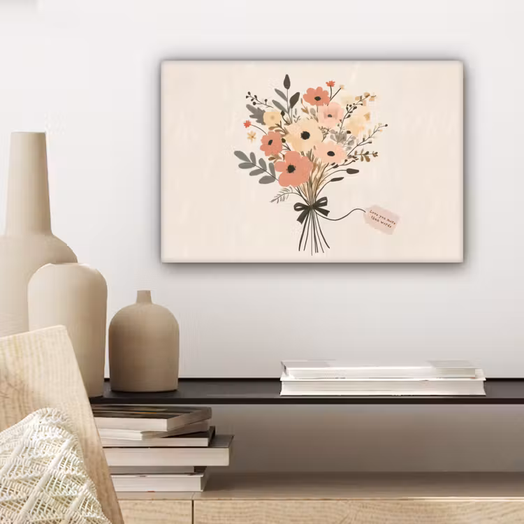 Bloemen - Quote - Beige - Lint canvas 2cm klein -closeup_print_DE
